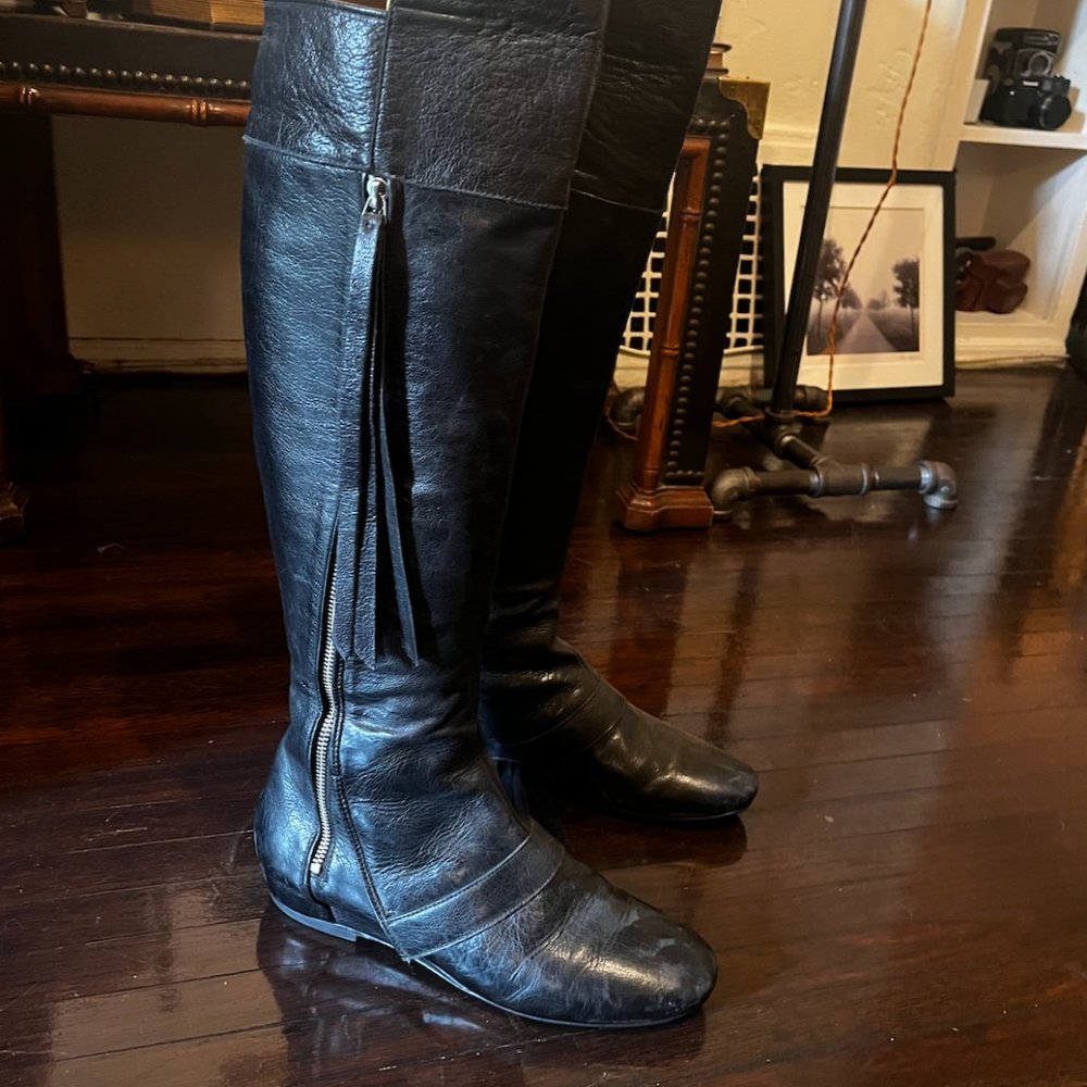 Philip Lim High Knee Boots with Zipper